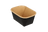 TakeAware.nl Sausbakjes 250ml 108mm rechthoekig kraft/zwart