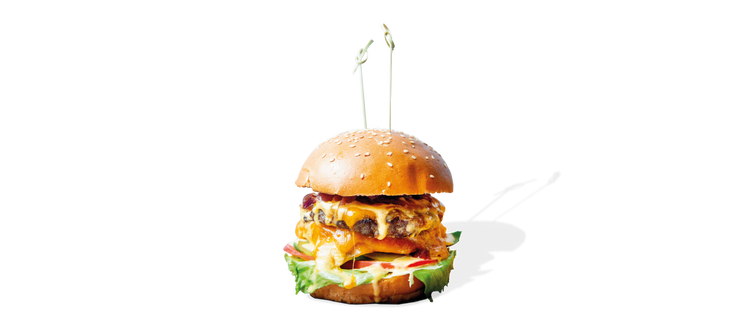 Cocktail und Burger-Spieße