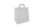 TakeAware.nl Papieren tassen Middel wit 80 gr. 27+17x29cm