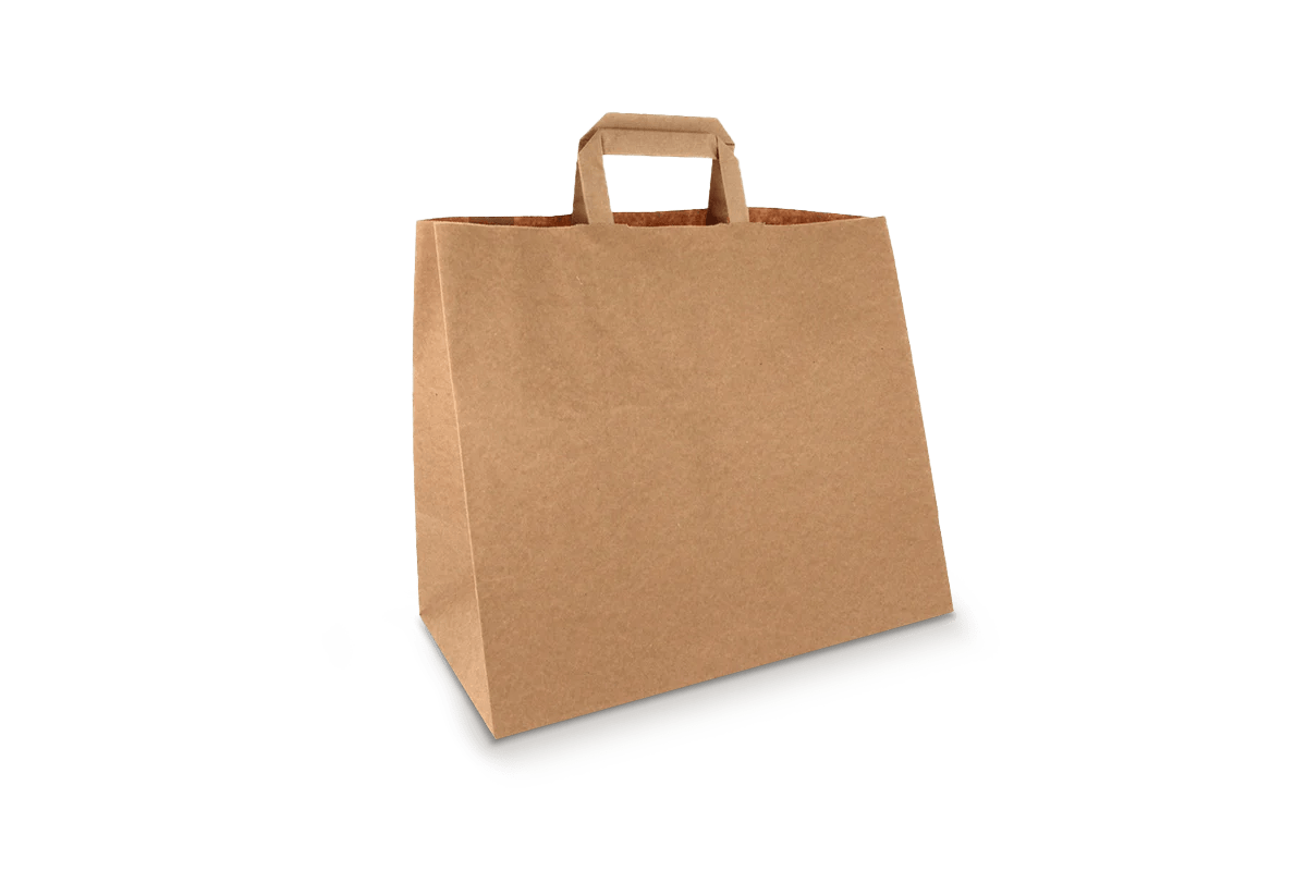 TakeAware.nl Papieren tassen kraft 90 gr. 32+16x29cm