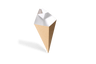 Confection bag small with sauce compartment kraft/white
