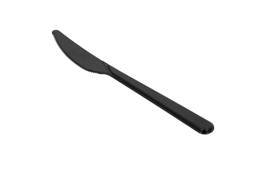 Herbruikbare mes 180mm PS zwart