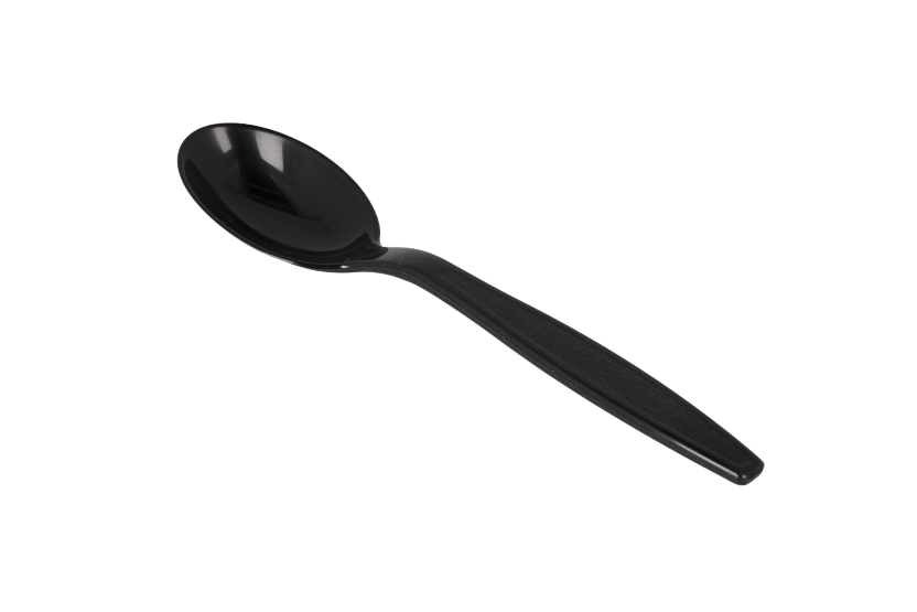 TakeAware.nl Bestek Herbruikbare lepel 180mm pp zwart