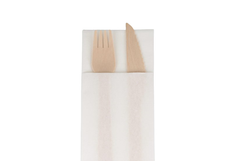 TakeAware.nl Servet airlaid bestekvouw 32x40cm wit