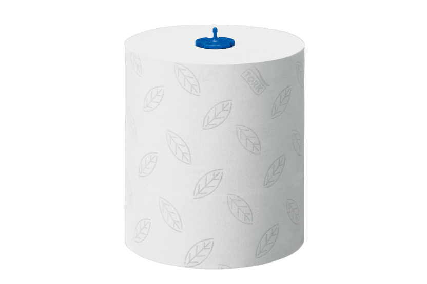 Tork Tork Matic® H1 Zachte Handdoekrol 6 rollen x 150m Absorberend Wit met Grijs Leaf (290067)