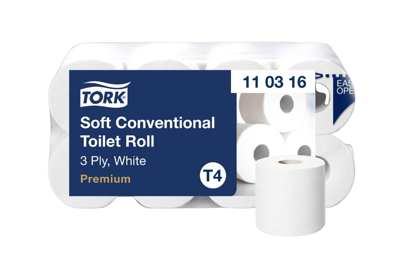 Tork Tork® T4 Traditioneel Toiletpapier 3-laags 8x250 vellen Wit Premium (110316)