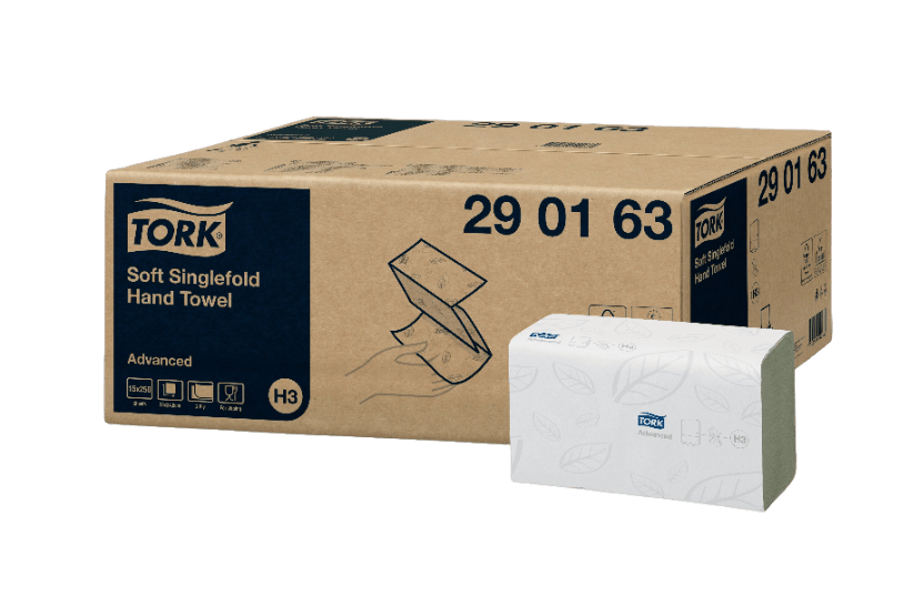 Tork Tork® H3 Soft Singlefold Handdoeken 15x250 vellen Advanced Wit (290163)