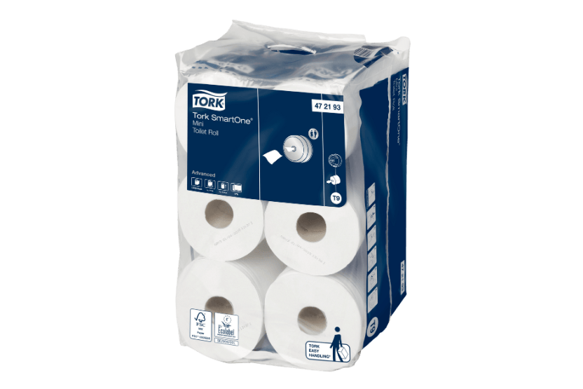 Tork Tork SmartOne® T9 Mini Toiletpapier 2-laags 12x620 vellen Advanced Wit (472193)