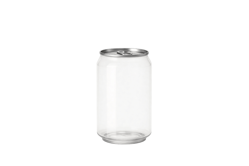 TakeAware.nl Pet Can 330ml Regular transparant (LET OP: levertijd*)