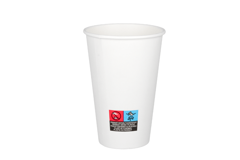 TakeAware.nl Kartonnen koffiebeker 360cc 12oz wit