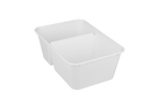 TakeAware.nl Maaltijdbak PP 2 vak 1000ml Wit (geschikt voor deksel -2)