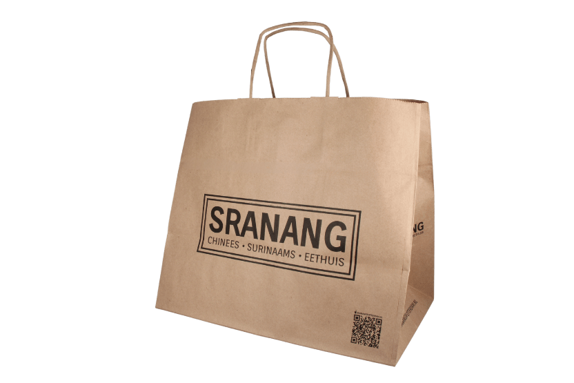 TakeAware.nl Papieren tas gedraaid handvat 32x20x28cm custom