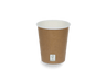 Kaffeebecher, Pappe, 230 ml 8 oz ø 80 mm FSC®Mix, Braun