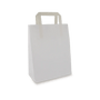 Paper carrier bags Small White 22+10x28cm BIO