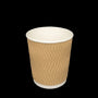 Coffee Cup 230cc 8oz Ø80mm Ripple Kraft