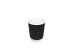 takeaware.nl Koffiebekers Kartonnen koffiebeker 120cc 4oz Ripple Zwart