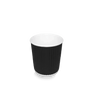 Coffee cup 120cc 4oz Ø63mm Ripple Black