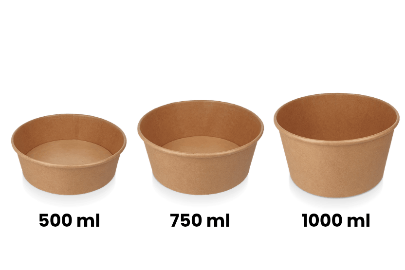 takeaware.nl Saladebakken en bowls Salade Poke Bowl 500ml 20oz Ø148mm kraft