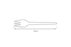 takeaware.nl Bestek Houten vork met tanding 140mm BIO (doos)