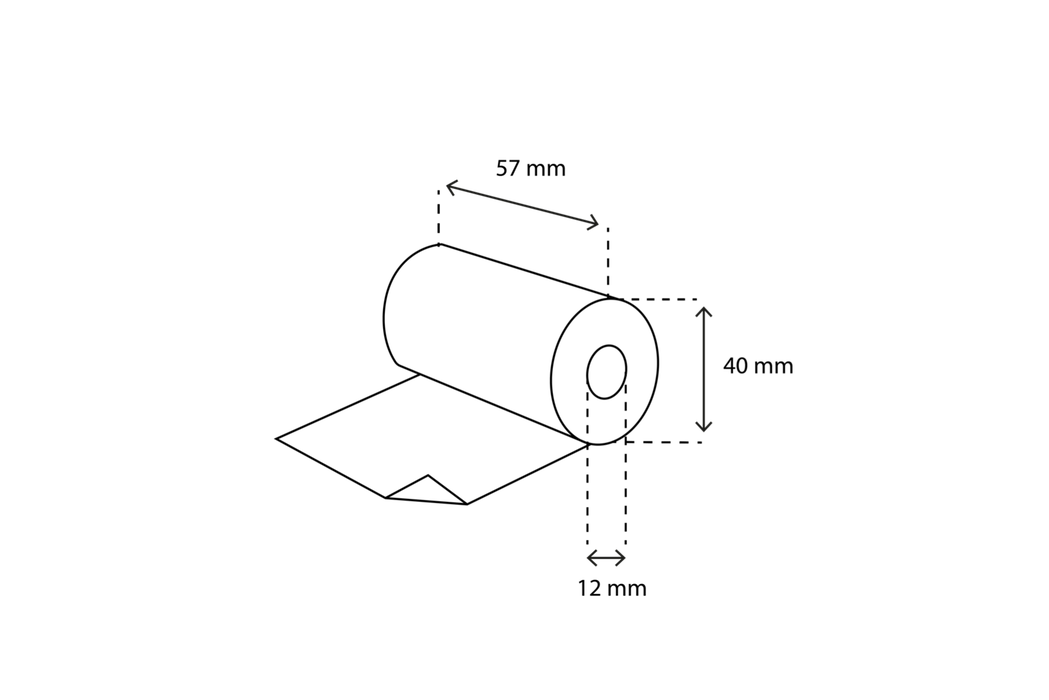 TakeAware.nl Kassa- en pinrollen Thermische pinrol BPA vrij 57x40x12 19 meter op rol FSC mix