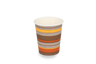 Coffee cup 230cc 8oz Ø80mm cardboard striped