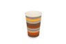 Coffee cup 180cc 7.5oz Ø70mm cardboard striped
