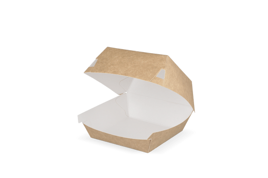 takeaware.nl Hamburgerbakjes Hamburgerbakje Klein kraft/wit BIO