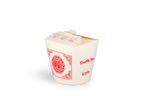 takeaware.nl Wok to go bekers Wok to Go beker 26oz 750 ml karton wit met rood