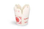 takeaware.nl Wok to go bekers Wok to Go beker 26oz 750 ml karton wit met rood