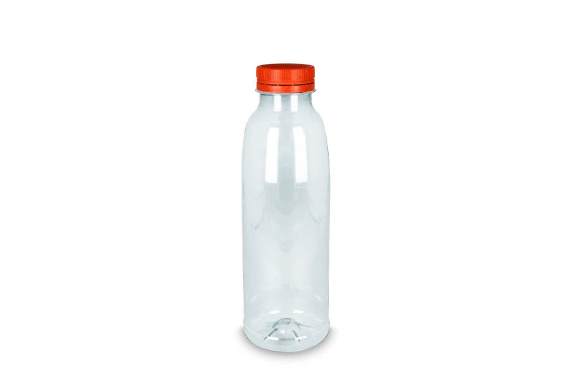 takeaware.nl rPET flesje 750cc met oranje vaste dop