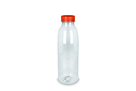 takeaware.nl rPET flesje 750cc met oranje vaste dop