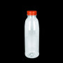rPET-Flasche, klar, 750ml, Deckel orange