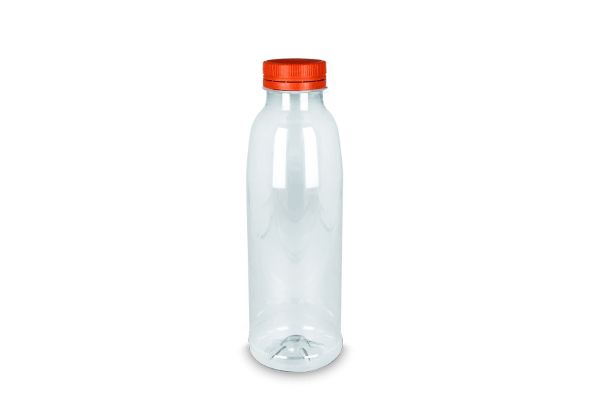 takeaware.nl rPET fles 1000cc met oranje vaste dop