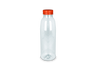 rPET-Flasche, klar, 1000ml, Deckel orange