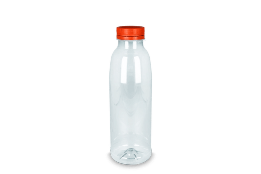 takeaware.nl rPET fles 1000cc met oranje vaste dop