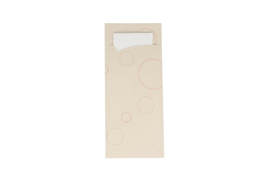 TakeAware.nl Bestekzakje pochette Bubble met wit servet