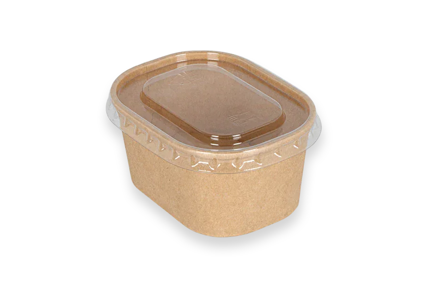 TakeAware.nl Sausbakjes 250ml 108mm rechthoekig kraft