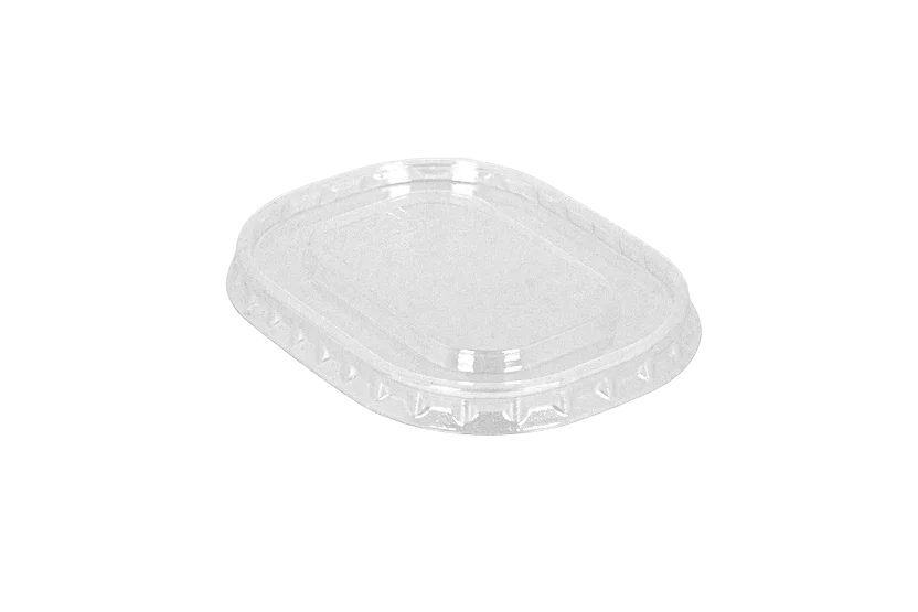 TakeAware.nl Deksel PET rechthoekig 108mm transparant (tbv kraft sausbakjes)