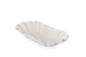 Cardboard dish scalloped 210x120x35mm white
