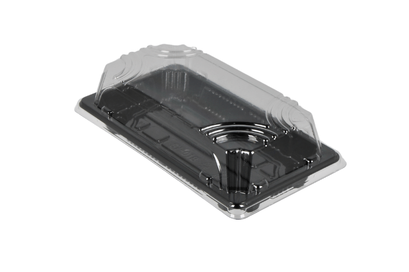 TakeAware.nl Sushi tray SY-01 + deksel 164x88x20mm Zwart