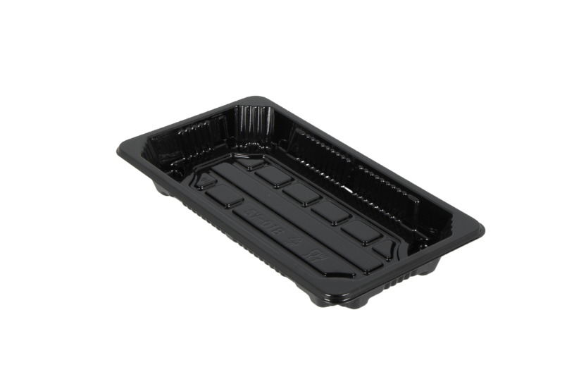 TakeAware.nl Sushi tray SY-01 + deksel 164x88x20mm Zwart