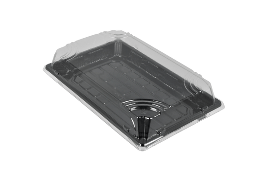 TakeAware.nl Sushi tray SY-07 + deksel 215x135x20mm Zwart
