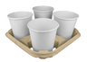 Carrying tray for 4 cups Recycled Cardboard