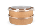 takeaware.nl Saladebakken en bowls Deksel Bowl 900-1300ml Ø184mm stapelbaar transparant