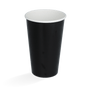 Kaltgetränke-Pappbecher Schwarz PE-Beschichtung 450ml 16 oz ø 90 mm FSC®Mix