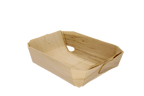 takeaware.nl Maaltijdbakken en schalen Houten bakvorm geweven 200ml 100% FSC® BIO