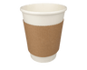 Manschetten für Kaffeebecher 360 ml, Pappe, braun