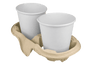 Carrying tray for 2 cups Recycled Cardboard