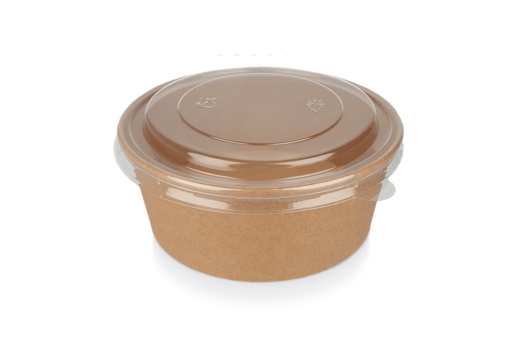 Salatschalen, Kraft, Braun, 750 ml 26 oz Ø 148 mm rund – TakeAware.nl