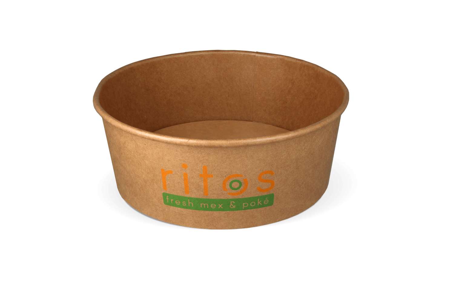 takeaware.nl Saladebakken en bowls Salade Poke Bowl 1300ml 40oz Ø184mm kraft - Ritos Nederland custom